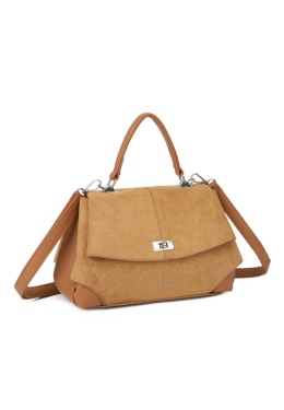Elegancki kuferek z zamszem Luigisanto RX259136-2 khaki
