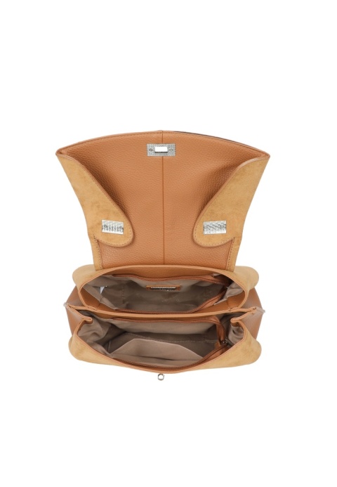 Elegancki kuferek z zamszem Luigisanto RX259136-2 khaki