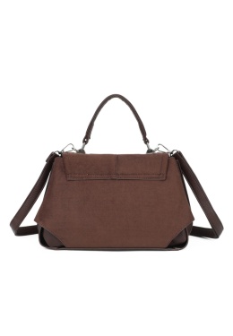 Elegancki kuferek z zamszem Luigisanto RX259136-2 czekoladowy