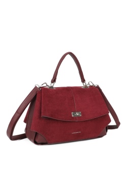 Elegancki kuferek z zamszem Luigisanto RX259136-2 bordowy
