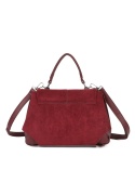 Elegancki kuferek z zamszem Luigisanto RX259136-2 bordowy