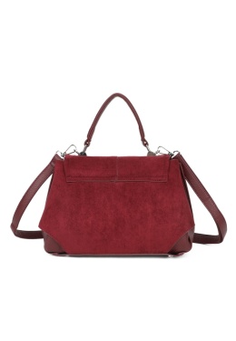 Elegancki kuferek z zamszem Luigisanto RX259136-2 bordowy