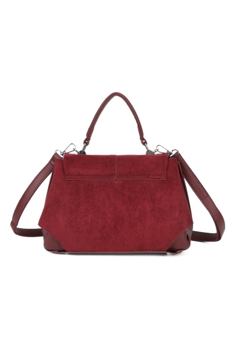 Elegancki kuferek z zamszem Luigisanto RX259136-2 bordowy