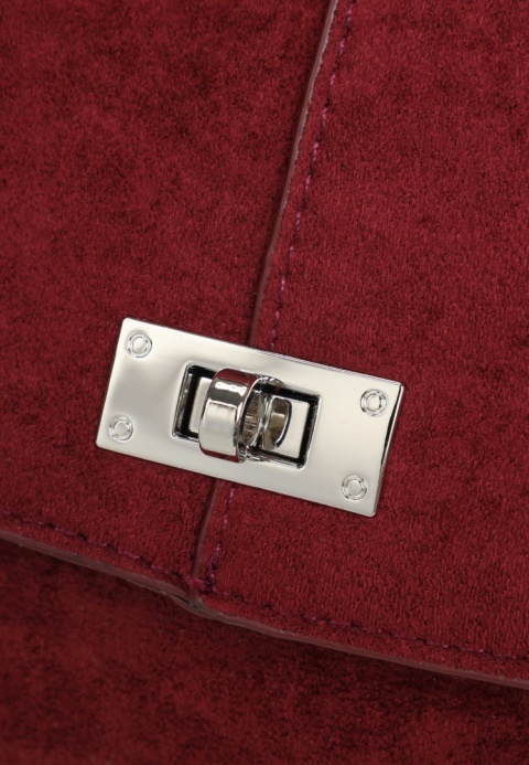 Elegancki kuferek z zamszem Luigisanto RX259136-2 bordowy