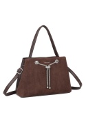 Kuferek damski LUIGISANTO RZ6938-1 coffee z zamszem