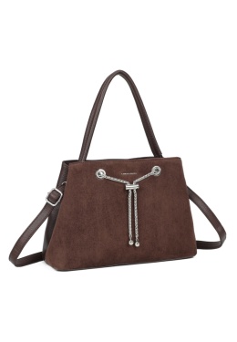 Kuferek damski LUIGISANTO RZ6938-1 coffee z zamszem