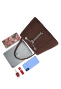 Kuferek damski LUIGISANTO RZ6938-1 coffee z zamszem
