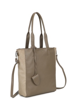 Modna shopperka z zamszem taupe RX258316