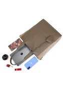 Modna shopperka z zamszem taupe RX258316