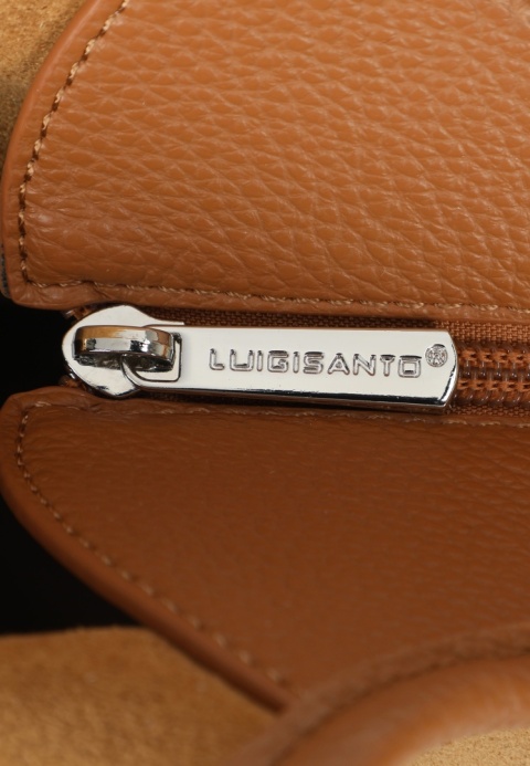 Modna torebka damska Luigisanto RX257150-2 khaki z zamszem