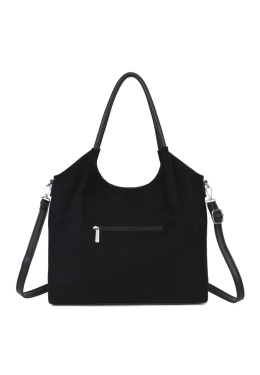Modna zamszowa shopperka Luigisanto RG2592004-3 czarna