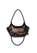 Modna zamszowa shopperka Luigisanto RG2592004-3 czarna