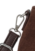Modna zamszowa shopperka Luigisanto RG2592004-3 czekoladowa