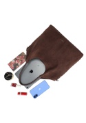 Modna zamszowa shopperka Luigisanto RG2592004-3 czekoladowa