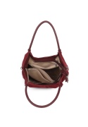Modna zamszowa shopperka Luigisanto RG2592004-3 bordowa