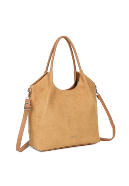 Modna zamszowa shopperka Luigisanto RG2592004-3 khaki