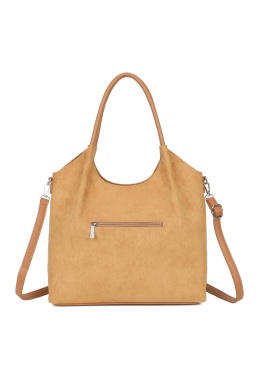 Modna zamszowa shopperka Luigisanto RG2592004-3 khaki