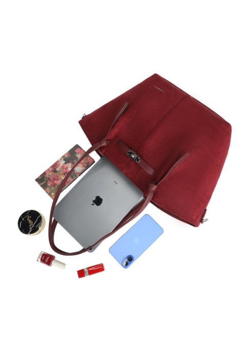 Modna torebka damska LUIGISANTO RX258319 bordo