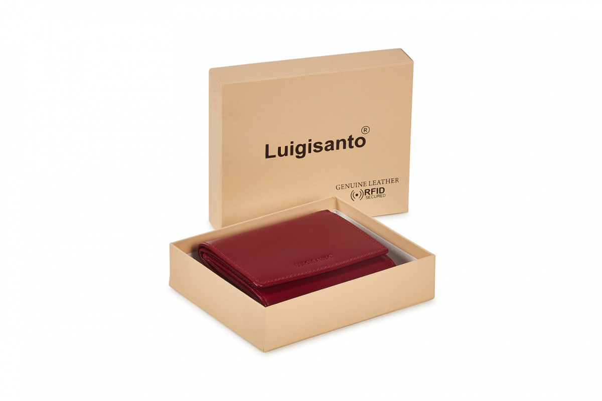 Portfel Damski LUIGISANTO LU LW01 czerwony lakierowany Portfel Damski LUIGISANTO LU LW01 czerwony lakierowany